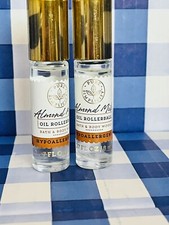 2 New Bath Body Works ALMOND MILK Hypoallergenic Perfume Oil Rollerball Rare