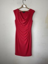 LRL RALPH LAUREN Dress 10 Red Date Night Sexy Romantic Valentines Day Ruched