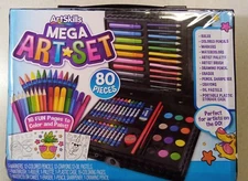 ArtSkills Mega Art Set 80 Pieces Art & Crafts Set Markers Paint Crayons Pencils