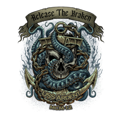 US Navy Chief USS Ardent Release The Kraken Veteran CPO USN 5'' Sticker
