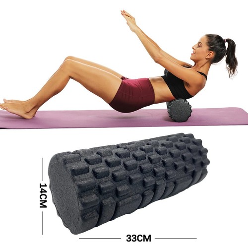 Fitness Foam Roller 15/33cm for Yoga, Pilates, Muscle Massage and Gym Therapy