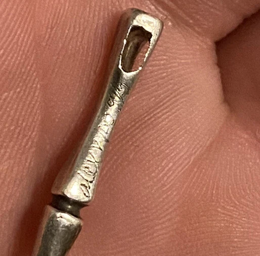 De colección Raro Alex Woo Palo Bastón Hecho a Mano Barra Colgante Plata de Ley 925 Foto 3 de 4