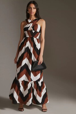 Anthropologie Plenty by Tracy Reese Printed Halter Maxi Dress Size XS | eBay