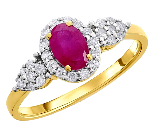 Fede Nuziale Con Fiore E Diamante Simulato | Argento 925 Placcato Oro Giallo 14k, 2 Ct - Foto 5