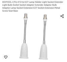 Light Bulb Socket Extender Adapter Flexible Extension All-Directional