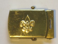 vintage solid brass Boy Scout belt buckle clasp scouts eagle logo U.S.A