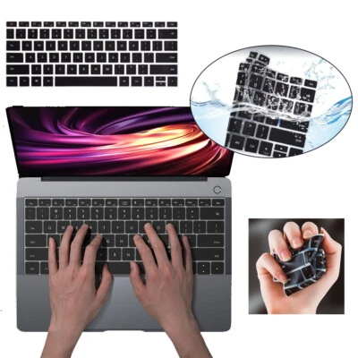Black UK/EU Keyboard Cover Skin For Apple MacBook Air Pro 11'' 13'' 14' 15'' 16'