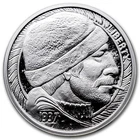 Limited Edition Hobo Nickel Art Round "The Fisherman" 2016 1oz .999 Silver