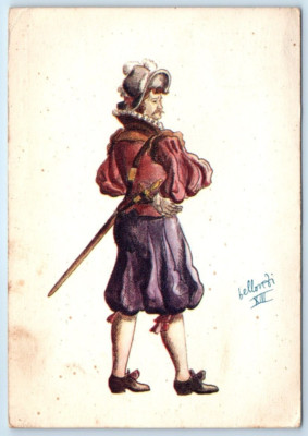 Gioco Del Ponte Maggiore Sergente illustration ITALY 1945 Postcard