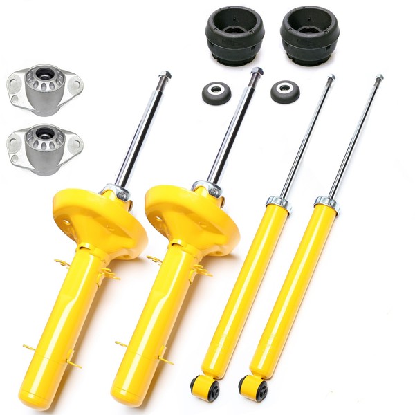 4X Sport-StoßDÄMpfer Gasdruck Vorne Hinten + 4 Domlager - Audi A3 Leon Golf IV-image