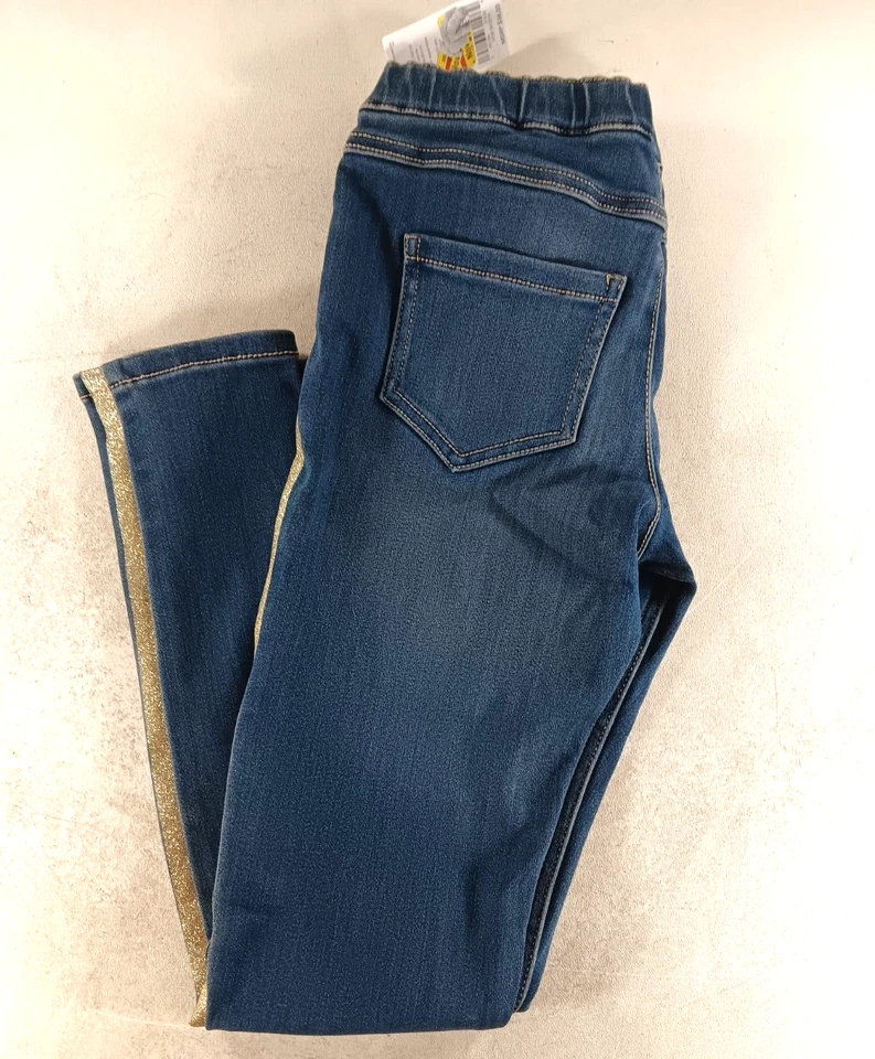 Jeans Carter's Niño Talla 12 Medianos Azul Lavado Rayas Doradas Foto 2 de 4