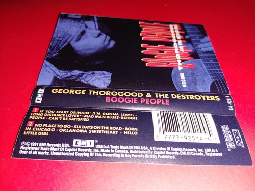 GEORGE THOROGOOD & THE DESTROYERS - BOOGIE PEOPLE - cassette (1991, EMI CANADA) - Picture 3 of 8