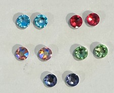 NEW 5 Pairs MAGNETIC 4mm Earrings Lot Crystal Clip-on Non-allergenic Ear Nose