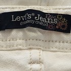 LEVI'S SZ 17 OPTIC WHITE FLARED EMBROIDERED MID RISE SEXY HIPPIE CHIC JEANS  — photo 3