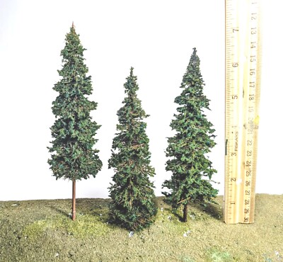 3 pcs 7'' ELK RIVER PINES for HO O Model Trees Railroad Scenery FAST US Shipping