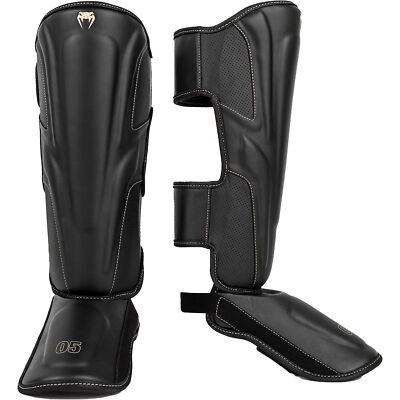 Venum Impact EVO Protective Shin Instep Guards - Black/Beige | eBay