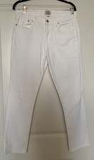 J.Crew Women's 28 White Denim Jeans Slim Girlfriend Broken In Mid Rise