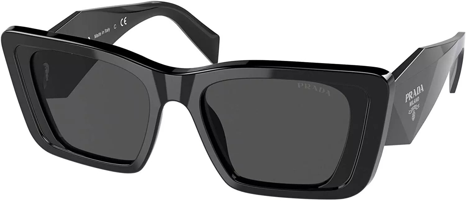 PRADA SYMBOLE Black Grey Lens Women Sunglasses PR 08YS 1AB5SO