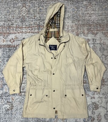 Burberry's Prorsum Nova Check Hooded Rain Parka Wind Breaker