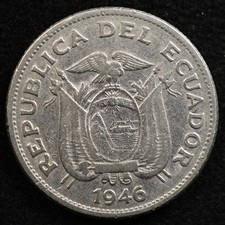 Ecuador 1 Sucre 1946, Coin, Inv#H562