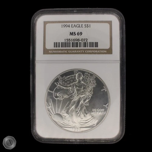 1994 American Silver Eagle NGC MS69 Brown Label -E360