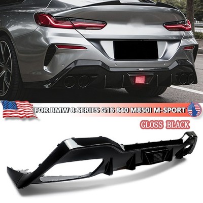BMW840Iの現行純正リアディフューザー F1 Style Rear Diffuser Lip w/LED Light For BMW 8 Series G16 840