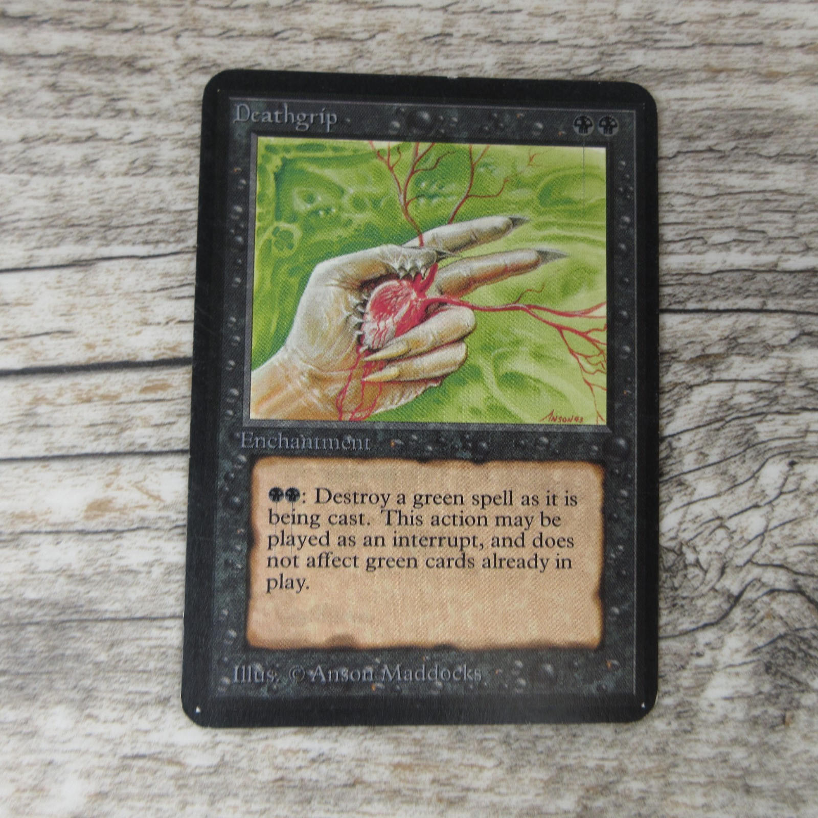 Magic The Gathering MTG Deathgrip Alpha Limited Edition MP Good Ungraded