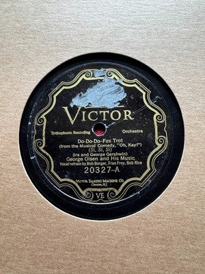 78Rpm, Hot Dance, Roger Wolfe Kahn Orch 'Clap Yo' Hands / Do-Do-Do' US Victor!
