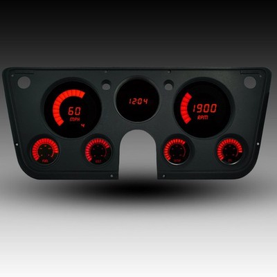 Intellitronix Red LED Digital Bargaph Gauge Panel For 1967-1972 Chevy Truck