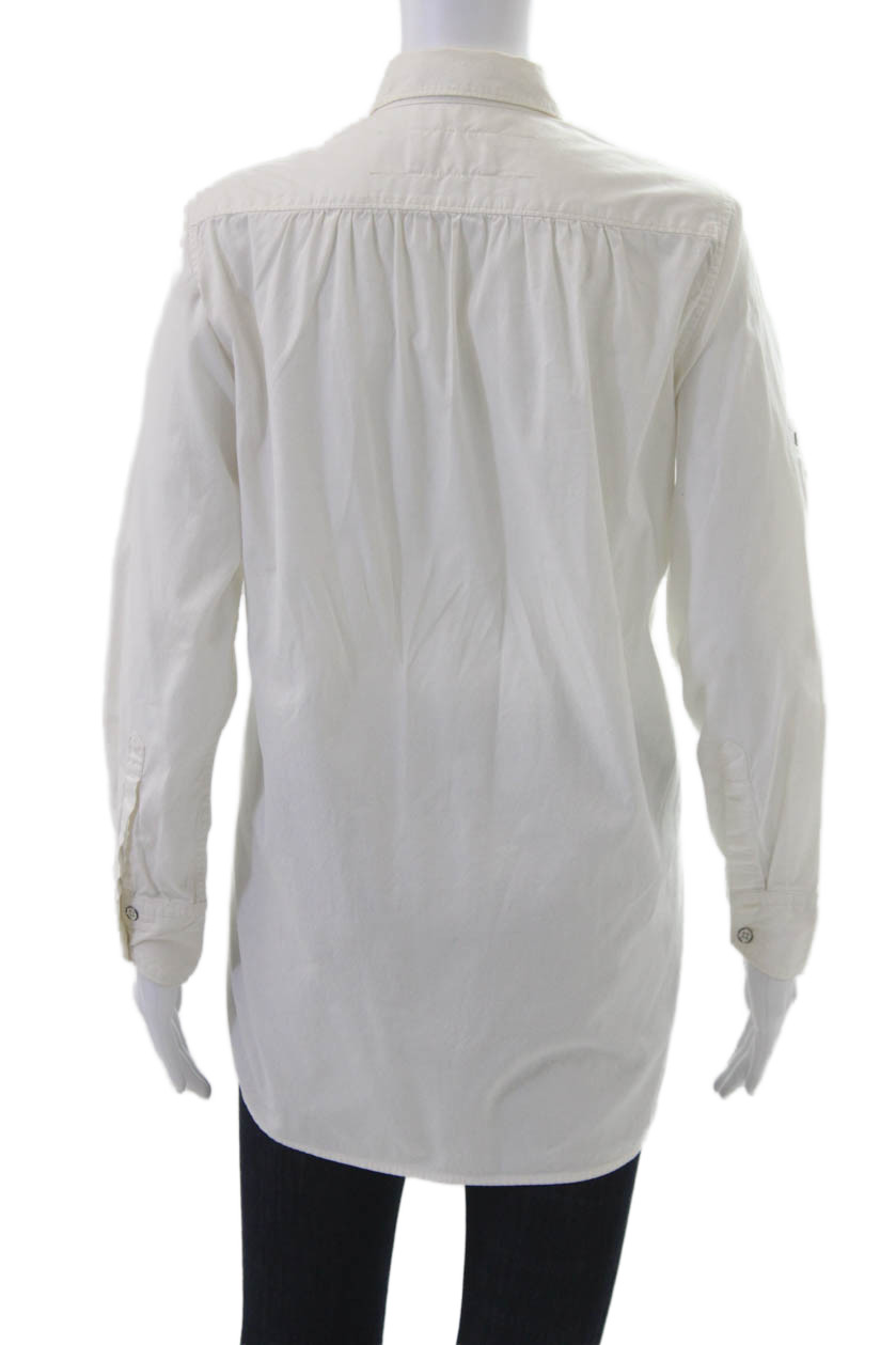 Rag & Bone Womens Collared Basic Button-Up White … - image 3