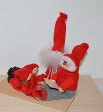 vintage Swedish Christmas Elves 2 PC SET SWEDEN TOMTE GNOMES