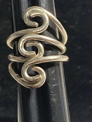 Sterling Silber dicker Draht Wickelring Größe 7
