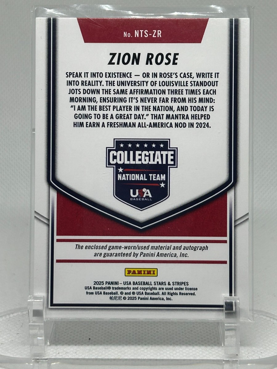 2025 Panini Stars and Stripes /199 Zion Rose #NTS-ZR Auto | eBay