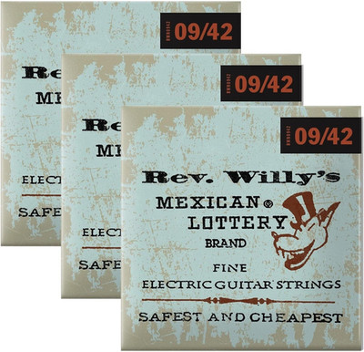 Reverend Willy'S Mexican Lottery Brand Guitar Strings Electric 3 Sets 09-42