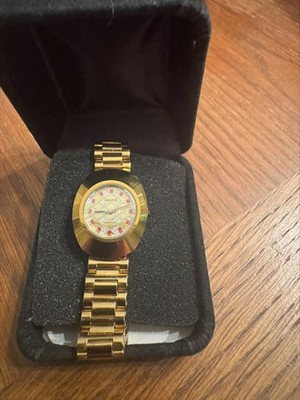 Rado Ruby Womans Watch Rado Diastar Womens Gold Watch with Ruby Hours