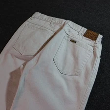 H.I.S. Workwear Made In USA Vintage Ivory Denim Jeans 34x32