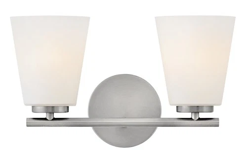 Lark 85422 Bri 2 Light 15"W Vanity Light - Nickel - Picture 3 of 10