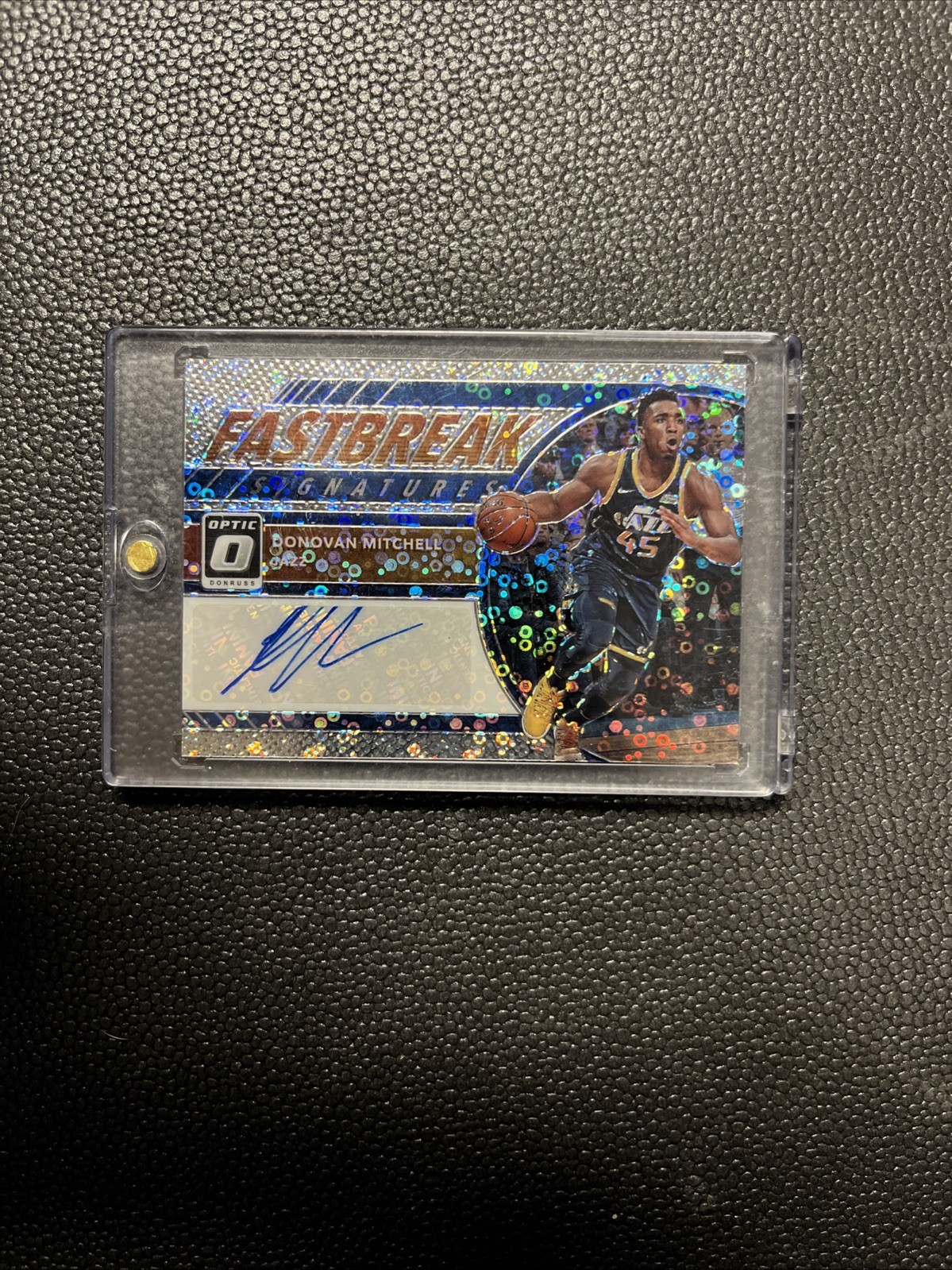 2017-18 Panini Optic Fast Break Donovan Mitchell Signatures Prizm Auto