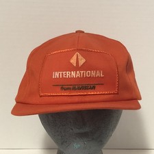 Vintage International From Navistar Orange Trucker Hat Patch VTG One Size