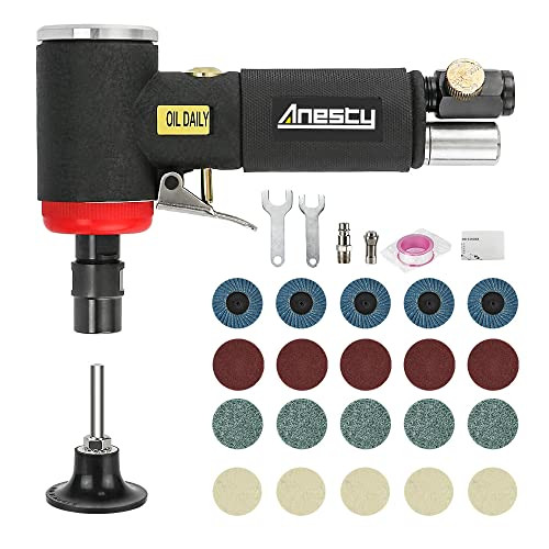Mini Air Angle Die Grinder Kit, 1/4" Right Angle Air Die Grinder with 3mm & 6mm - Picture 3 of 5