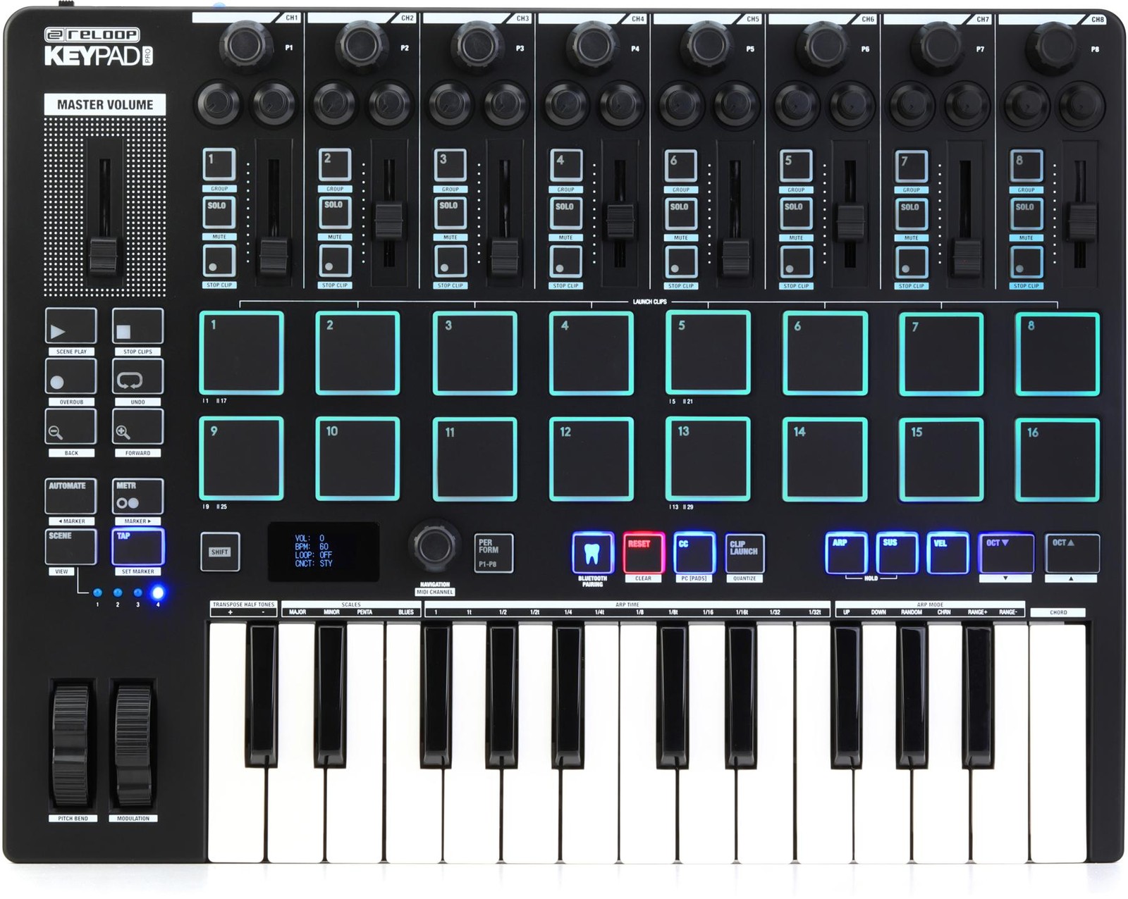 Reloop Keypad Pro - 25-клавишный MIDI-контроллер рабочей станции DAW 40390₽