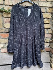 Uniqlo Women’s Black & White Polka Dot  Dress L UK 14 EU 42