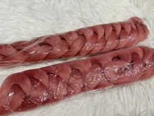 Lot of 2 Dusty Rose Pink Jumbo Braiding Hair 41  Synthetic Extensions