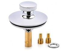 SUPPLYGIANT Lift and Turn Tub Drain Stopper Chrome