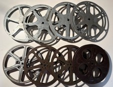 Lot of 8 Vintage 16mm 7" inch Metal Film Reels 400ft