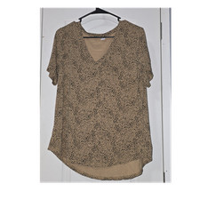Old Navy Luxe Womens L Tan/Black Animal Print...