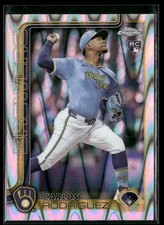 2025 Topps Chrome #201 Carlos Rodriguez RayWave Refractors