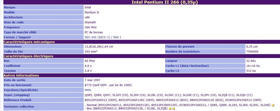 Intel Pentium II 266 (0,35µ) - Photo 3/3