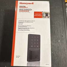 Honeywell 8635212 Matte Black Electronic Deadbolt Lighted Keypad Touchscreen NEW