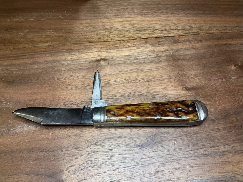 Navaja de Bolsillo Remington De Colección 2 Hojas Mango de Hueso EE. UU., R113 1924-1933 Foto 4 de 4